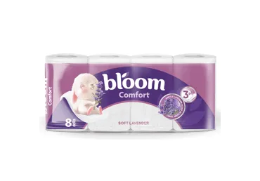 Tualetinis popierius COMFORT LEVANDA, 8 rulon., 150 lapų, 8 vnt.