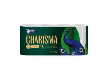 Tualetinis popierius GRITE CHARISMA, 8 rul., 4 sluoksnių, 8 vnt.