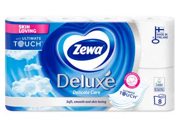 Tualetinis popierius ZEWA DELUXE WHITE (3 sluoksnių), 8 vnt.