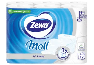 Tualetinis popierius ZEWA MOLL WHITE, 12 vnt.