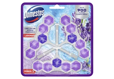 Tualeto gaiviklis ir valiklis DOMESTOS LAVENDER, 3 x 50 g, 150 g