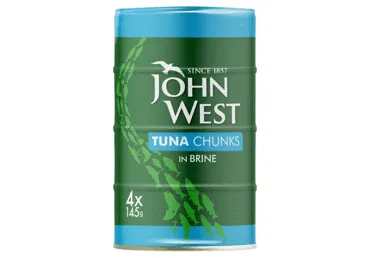 Tunų gabaliukai sūryme JOHN WEST, 580 g