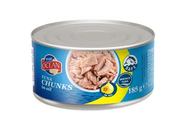 Tunų gabaliukai WIDE OCEAN aliejuje, 185 g