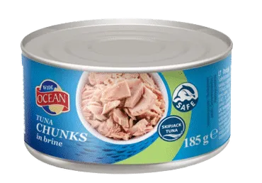 Tunų gabaliukai WIDW OCEAN savo sultyse, 185 g