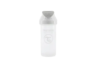Twistshake buteliukas su šiaudeliu 360 ml nuo 6mėn baltas 78592