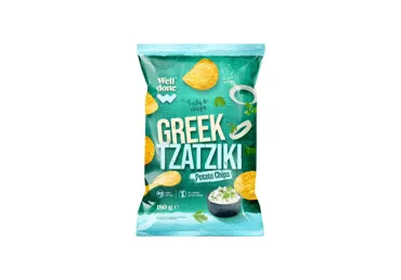 Tzadzikio skonio bulvių traškučiai WELL DONE, 180 g
