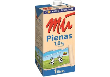 UAT pienas MŪ, 1 % rieb., 1 l