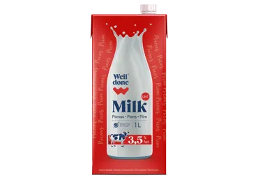 UAT pienas WELL DONE 3,5 % rieb., 1 l