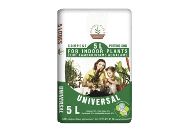 Universalioji kompostinė žemė kambariniams augalams, 5l