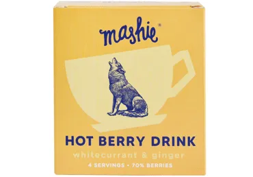 Uogų tyrė arbatai MASHIE su balt. serbentais ir imbierais, 180 g