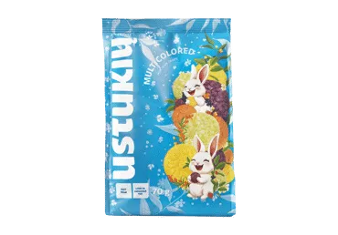 USTUKIŲ kukurūzų mini trapučiai, margi, 70 g