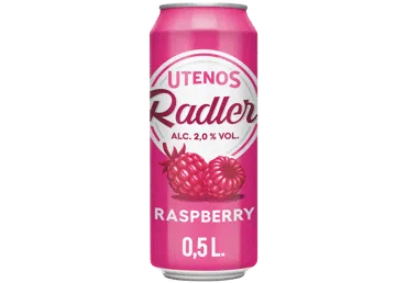 UTENOS alaus kokteilis RADLER (aviečių sk.), 500 ml