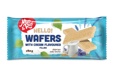Vafliai MIO&RIO su pieno skonio kremo įdaru, 180 g, 180 g
