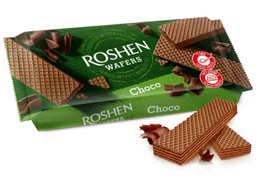 Vafliai ROSHEN su kakavos skonio įdaru, 216 g