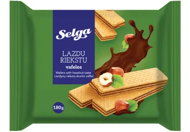 Vafliai SELGA, riešutų skonio, 180 g