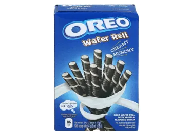 Vaflinės lazdelės OREO WAFER ROLL vanilės skonio, 54 g