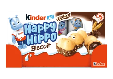 Vafliniai batonėliai su kakavos skonio įdaru KINDER HIPPO, 103.5 g