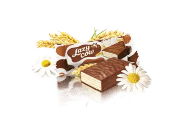 Vafeļu konfektes Lazy Cow ROSHEN sver.