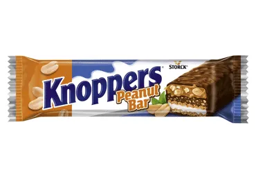 Vaflinis batonėlis KNOPPERS, žemės riešutų skonio, 40 g