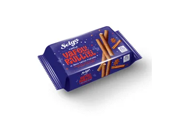 Vafeļu rullīši SELGA ābola kanēļa pildījums 160g