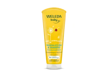 Vaikiškas kūno prausiklis-šampūnas WELEDA su medetkomis, 200 ml