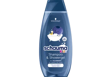 Vaikiškas plaukų šampūnas ir dušo gelis SCHAUMA KIDS, 400 ml