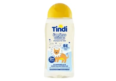Vaikiškas šampūnas TINDI su ramunėlių ekstraktu, nuo gimimo, 210 ml