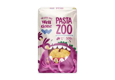 Vaikiški makaronai WELL DONE (gyvūnėlių formos), 500 g