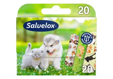 Vaikiškų pleistrų rinkinys SALVEQUICK ANIMALS, 20 vnt., 20 vnt.