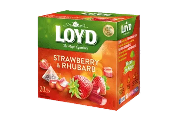 Vaisinė arbata LOYD, braškių ir rabarbarų skonio, 40 g