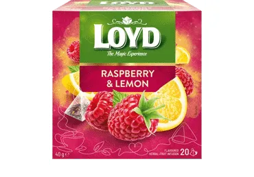 Vaisinė arbata LOYD su avietėmis ir citrinomis, 40 g