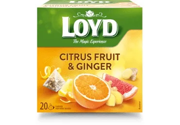 Vaisinė arbata LOYD su imbierais ir citrusiniais vaisiais, 40 g