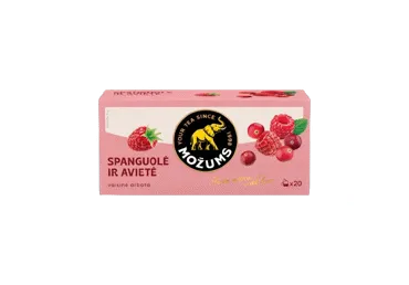 Vaisinė arbata MOŽUMS, aviečių ir spanguolių, 34 g