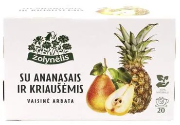Vaisinė arbata ŽOLYNĖLIS, su ananasais ir kriaušėmis, 40 g