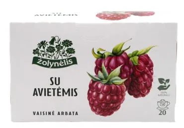 Vaisinė arbata ŽOLYNĖLIS su avietėmis, 20 vnt.