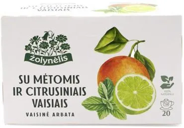 Vaisinė arbata su mėtomis ir citrusiniais vaisiais ŽOLYNĖLIS VASAROS SKONIS, 50 g