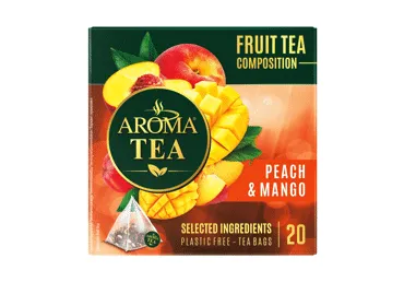 Vaisinė persikų ir mangų arbata AROMA TEA, 40 g