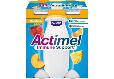 Jogurta dzēriens ACTIMEL ar Multiaugļu garšu, 4x100 g