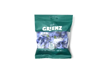 Vaisių ir riešutų užkandžiai RŪTA GREENZ su mėlynėmis, 130 g