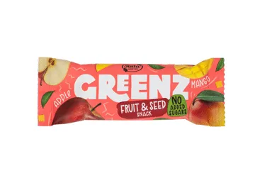 Vaisių ir sėklų užkandis GREENZ, mangų skonio, 30 g