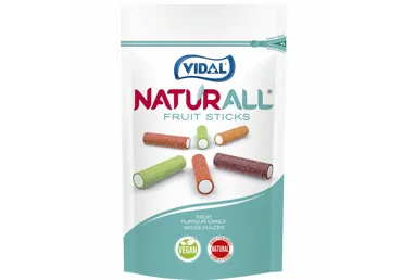 Želejas konfektes VIDAL Natural Fruit Sticks 180g
