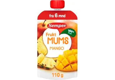 Vaisių tyrė SEMPER su mangais, nuo 6 mėn., 110 g