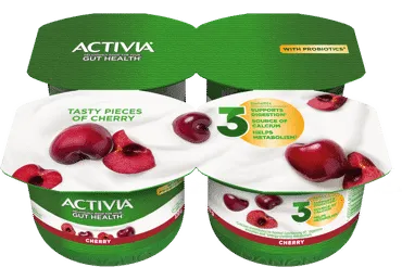 Jogurtas su vyšniomis ACTIVIA, 4 x 120 g, 2,9 % rieb., 480 g