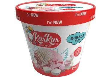 Valg. ledai KAR KAR su zefyrais, kramtomosios gumos skonio, 510 g