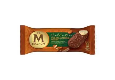 Valg. vaniliniai ledai MAGNUM VEGAN ALMOND su šokol., migd., 72 g