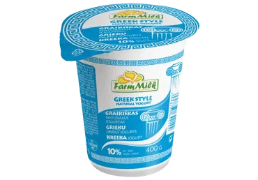 Valgom. natūralus graikiškas jogurtas FARM MILK, 10 % rieb., 400 g