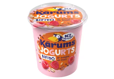 Bifido jogurts KĀRUMS aveņu musli bez laktozes 350g