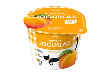 Jogurtas su persikais VILKYŠKIŲ, 3,6 % rieb., 200 g