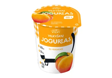 Jogurtas su persikais VILKYŠKIŲ, 3,6 % rieb., 350 g