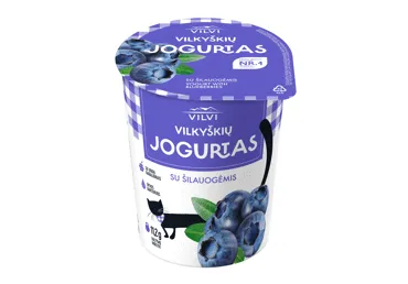 Jogurtas su šilauogėmis VILKYŠKIŲ, 3,6 % rieb., 350 g